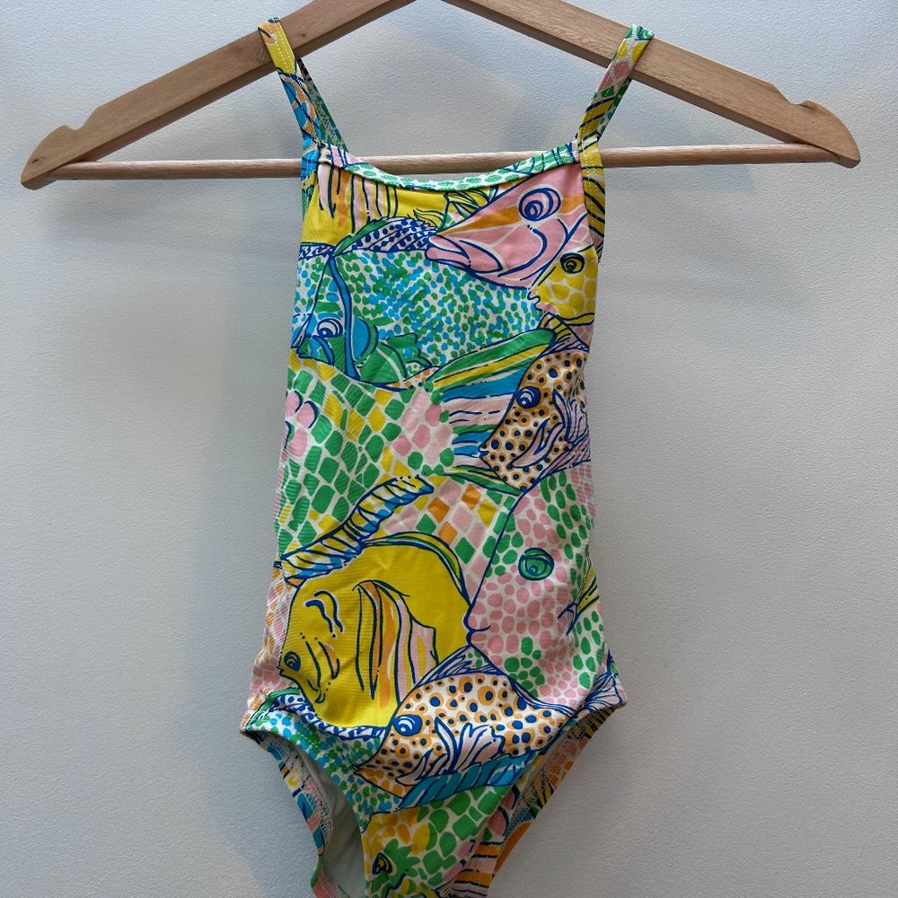 Lilly Pulitzer Kid Fish One Piece Swimsuit